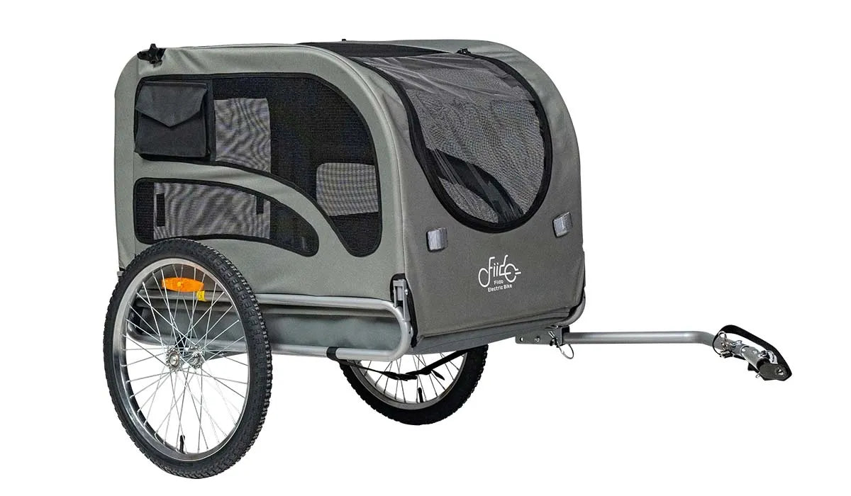 Rimorchio Bici HOMCOM 2 In 1: 40 Kg Di Carico, Pneumatici 20 Pollici, Struttura In Acciaio