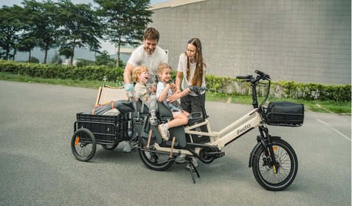 Fiido T3 Max bici cargo elettrica per tragitti in famiglia con bambini e rimorchio posteriore