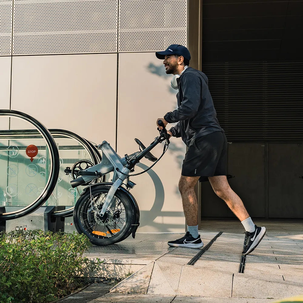 Pedali Bici Pieghevoli Antiscivolo – Superficie Zigrinata, In Plastica Rinforzata, Compatibili Con Fat Bike, E-Bike, City Bike E MTB